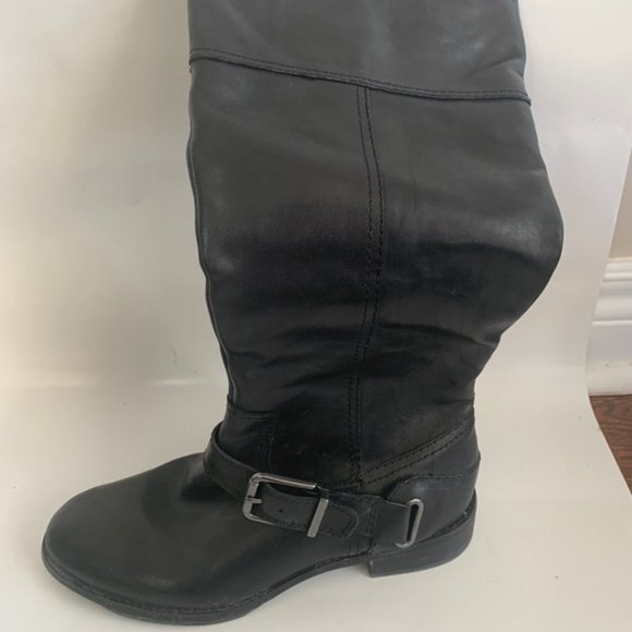 Arturo Chiang Black Leather High Boots - sz 7 - Picture 5 of 7